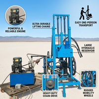 Fahrbares Elektrisches Hydraulisches Brunnenbohrgerät Vollautomatisch 4KW Motor Direktantrieb Bohrkopf 50m Landwirtschaftsgerät