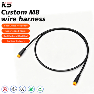 Connecteur étanche M8 IP66 mâle-femelle pour câble, idéal pour l'automatisation industrielle, les équipements électriques et les assemblages de capteurs - Product Image 1