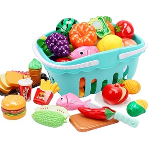 Ensemble de jouets de <span class=keywords><strong>cuisine</strong></span> Montessori inspiré pour faire semblant de jouer fruits et légumes coupés en plastique Jouets éducatifs pour enfants d'âge préscolaire <span class=keywords><strong>Simulation</strong></span> de coupe - Product Image 1