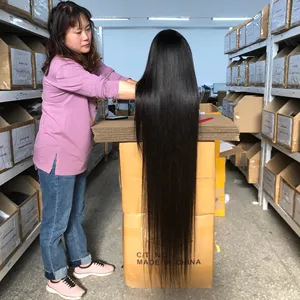 30 32 34 36 38 40 50 polegadas perucas de cabelo humano Glueless Full Hd Lace Wigs Precut Raw Cutícula Alinhado Cabelo Não Transformados Lace Front Wig