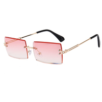 Superhot Eyewear A0365 Fashion 2021 Retro Vintage Mannen Vrouwen Getinte Kleine Rechthoek Randloze Zonnebril