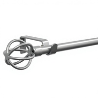 Ensemble de tringles à rideaux métalliques pour fenêtres, accessoires, embouts, supports et quincaillerie, vente en gros directe usine