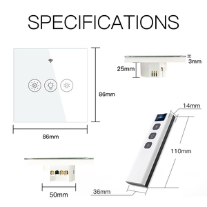 Tuya, panneau en verre télécommandé, interrupteur mural intelligent, interrupteur mural intelligent, fonctionne avec le <span class=keywords><strong>haut</strong></span>-<span class=keywords><strong>parleur</strong></span> intelligent <span class=keywords><strong>Alexa</strong></span> - Product Image 6