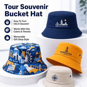 Casquette Bob en Coton Personnalisée avec Logo Brodé pour Hommes et Femmes, Chapeau de Pêcheur d'Été pour Adultes avec Logo Personnalisé - Product Image 1