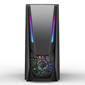 Boîtier <span class=keywords><strong>PC</strong></span> Gaming Vide de Grande Qualité, Très Populaire, pour Ordinateur de Bureau, Boîtier ATX, Arc-en-ciel Noir Blanc USB OEM - Product Image 3