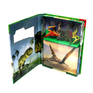 Caja de Libros de Tapa Dura Personalizada con Solapa Magnética con Temática de Dinosaurios, con Figuras de Dinosaurios para Niños, Regalo Educativo, Servicio de Impresión - Product Image 4