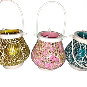 Mosaic <b>Glass</b> Color Table Candle Mosaic <b>Glass</b> Round Metal Candle <b>Stand</b> Set for Home and Garden Decoration From Indian Supplier - Product Image 1