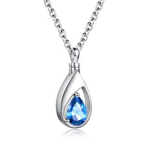 Paslanmaz Çelik Kremasyon Takısı Anıt Gözyaşı Şeklinde Külleri Saklama Kolye Ucu Urn Kolyeleri Külleri Kremasyon Takısı - Product Image 2