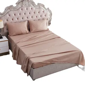 Bán Buôn Luxury 4 Cái 100% Cotton Dệt Bedding Sets Bed Sheets Đối Với Trang Chủ