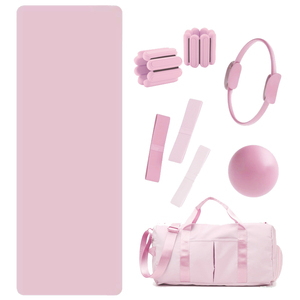 Kit de fitness personnalisé avec logo : poids de cheville en silicone, ballon de yoga, tapis de yoga, bande de résistance, cercle de yoga, anneau de Pilates - Product Image 2