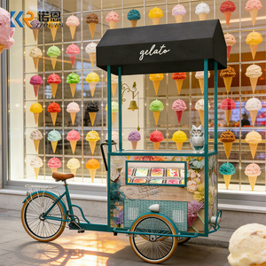 Triciclo <span class=keywords><strong>Comercial</strong></span> para Helados con Congelador y Exhibidor, Vehículo Móvil para Venta Ambulante de Postres Congelados - Product Image 3