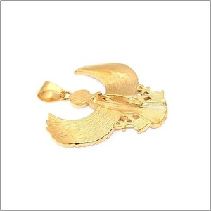 टाइटेनियम स्टील पेलेंट प्राचीन मिस्र के संरक्षक ईगल हार - Product Image 5