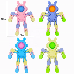 Nuovi Giocattoli in Plastica Multiforma Creativi Antistress a Catena per le Dita, a Tema Cartone Animato, Unicorno, Coniglio Spaziale, Rana - Giocattoli Giroscopici Transfrontalieri - Product Image 1