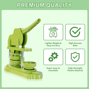 Tự làm nút pin nhà sản xuất đặt 58mm Hướng dẫn sử dụng nút làm máy bao gồm các nút miễn phí & vòng tròn cắt pad cài đặt miễn phí - Product Image 3