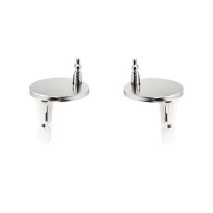 Bisagras de Expansión Cromadas para Asientos de Inodoro Redondos, Acero Inoxidable, Cierre Lento, Diseño Minimalista - Product Image 1