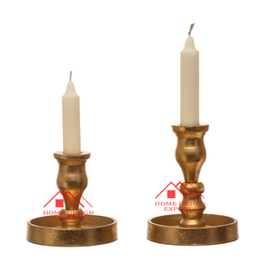 Portavelas único para el hogar, hoteles y restaurantes, el último portavelas de aluminio dorado, soportes para velas para sala de estar - Product Image 2