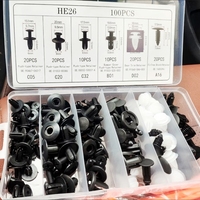 HE26 100 pièces – Rivets à pression pour pare-chocs, garnitures de porte, panneaux – Fixations universelles