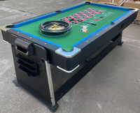 Nouvelle table de billard Air Hockey multi-jeux 6 en 1 avec table de poker Texas Hold'em et roulette