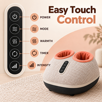 Masseur de pieds portable Shiatsu avec chaleur, vibrations et compression par roulement pour les pieds, les jambes et les mollets