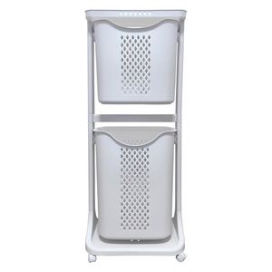 Creative Eco-Friendly PP <b>Plastic</b> Modern Multifunction Bathroom Storage <b>Baskets</b> Rolling Design for Clothing Laundry Household - Product Image 1