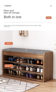 Taburete <span class=keywords><strong>para</strong></span> Cambiar <span class=keywords><strong>Zapatos</strong></span> con Zapatero Integrado <span class=keywords><strong>para</strong></span> la Entrada, Estante de Almacenamiento Estrecho <span class=keywords><strong>para</strong></span> la Entrada <span class=keywords><strong>para</strong></span> Ponerse los <span class=keywords><strong>Zapatos</strong></span> - Product Image 5