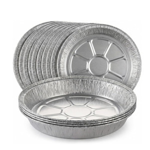 16 Inch Grid Round <b>Disc</b> Aluminum Foil Pan Roast Pork Container Sturdy Foil Pan - Product Image 1