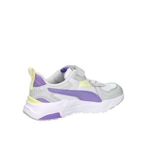 Zapatillas Puma para Niña, Color Gris, Blanco y Morado, Cierre de Velcro, Estilo Casual - Product Image 4