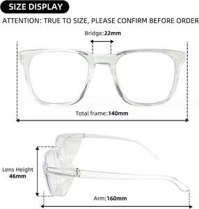 FUUANDA Ansi <span class=keywords><strong>Z87</strong></span>安全ゴーグル防霧・傷工業用PCレンズ作業メガネ保護アイプロテクション - Product Image 5