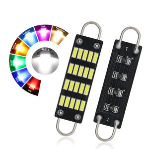 ไฟอ่านหนังสือแบบวงแหวนคู่ LED 4014 20SMD ขนาด 44 มม. พร้อมตะขอคู่สำหรับรถยนต์ ชุดติดตั้งใหม่สำหรับตกแต่งภายในรถยนต์ อุปกรณ์เสริมไฟบนหลังคารถยนต์ - Product Image 3