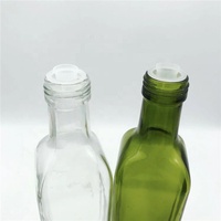 Bouteille d'huile d'olive ambre verte de qualité alimentaire de 250ml 500ml 750ml avec couvercle en métal