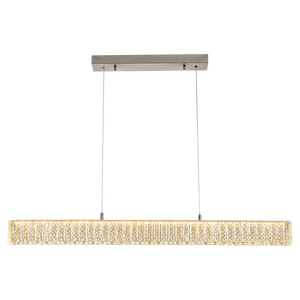 Bar en cristal moderne <span class=keywords><strong>LED</strong></span> pour décoration <span class=keywords><strong>de</strong></span> table à manger Lustre <span class=keywords><strong>de</strong></span> luxe pour chambre Luminaire Suspension en acier inoxydable - Product Image 3
