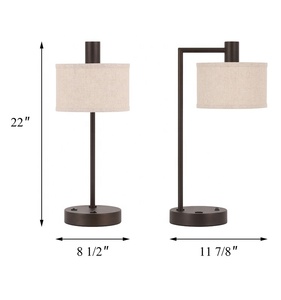 Noi spedizione gratuita di lusso Guesroom arredamento nordico paralume in tessuto da comodino lampada da tavolo Hotel per soggiorno domestico - Product Image 2