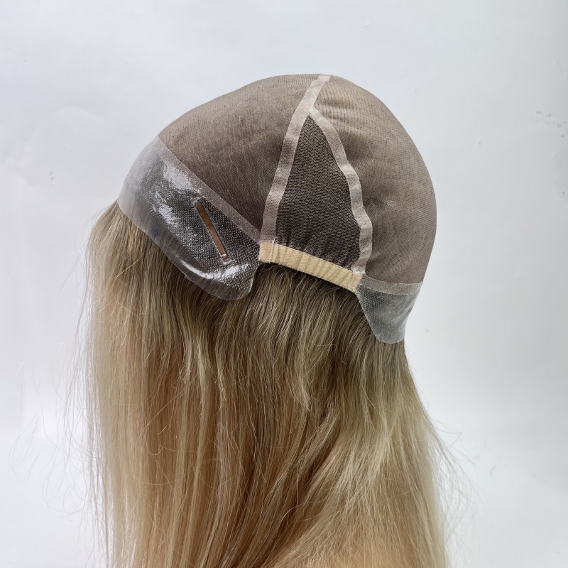 silicone human hair wig