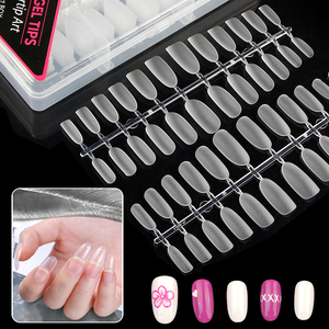 Full Cover Gel X Nail Tips Long Round Matte Private Label 12 Sizes Custom <b>Box</b> Salon Manicure Press on Nail Extension Tool - Product Image 5