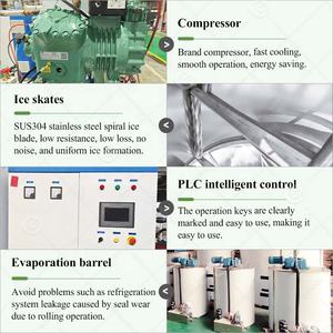 Mesin Pembuat Es Serpih Air Asin Industri 1 2 3 Ton 10 Ton 20 Ton 500 2000 Kg untuk Ikan - Product Image 4