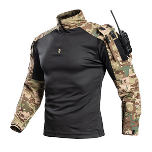 Nuova Maglietta da Caccia Mimetica a Maniche Lunghe per Uomo, Collo Alto, Traspirante, Estiva, per Attività all'Aperto, Sport, Pesca e Allenamento - Product Image 1