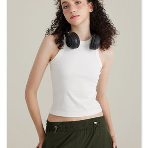 Ropa Urbana Económica, Camiseta Blanca de Algodón para <span class=keywords><strong>Mujer</strong></span>, Tejido Jersey Transpirable, con Logotipo Personalizado - Product Image 3