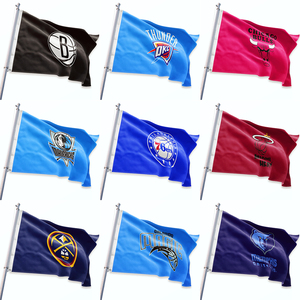 Drapeau d'équipe 100% Polyester drapeau personnalisé 3x5Outdoor Promotion impression numérique impression logo grand grand drapeau de chaleur <span class=keywords><strong>Miami</strong></span> personnalisé <span class=keywords><strong>NBA</strong></span> - Product Image 4