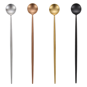 Fashional Colorful Custom Logo Stainless Steel Long Handle <strong>Gold</strong> <strong>Serving</strong> <strong>Spoon</strong> - Product Image 1
