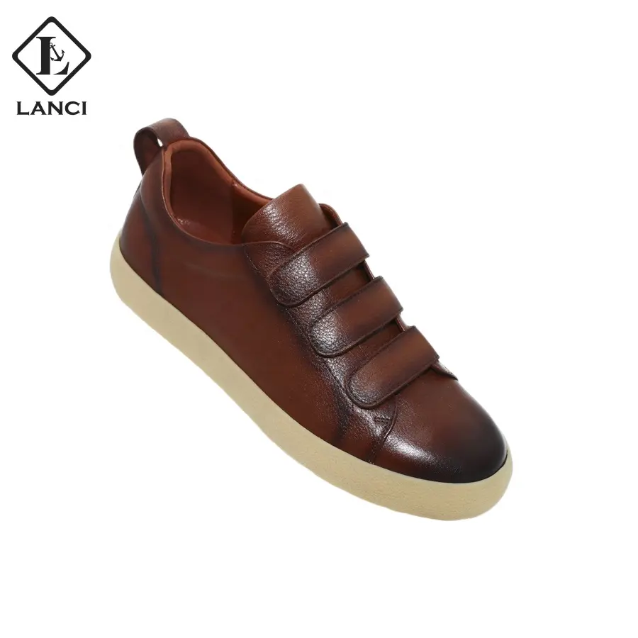 LANCI British Style luxury genuine leather official Dress & Oxford mens formal dress shoes loafers men
