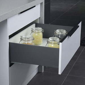 H167mm ผนังสองชั้นแบบบางเบาใต้ลิ้นชักปิดแบบนุ่ม Q33167N สำหรับห้องครัว/ตู้เสื้อผ้า - Product Image 2