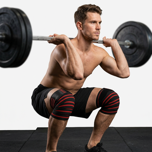Genouillères de musculation robustes unisexes pour la musculation, les squats et les gymnases - Product Image 1