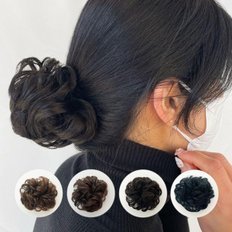 Tracolla rialzata alla moda da donna ed extension per capelli con capelli muti e cagnolini destinati a acconciature arricciate - Product Image 1