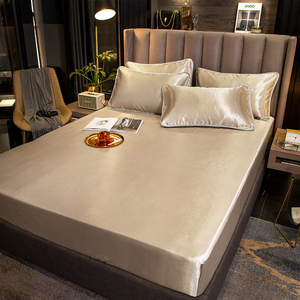 Drap-housse de qualité supérieure Drap-housse de lit de couleur unie européenne pleine grandeur - Product Image 5