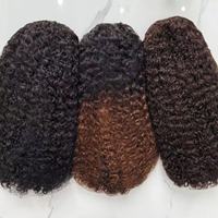 Wear & Go Yapıştırıcısız Kısa Kıvırcık Peruk %250 Yoğunluk %100 Bakire İnsan Saçı HD Şeffaf Dantel Ön Peruk Önceden Yolunmuş Toplu Fiyat Peruk