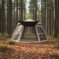 Tente gonflable stable résistante à la pression de colonne de gaz, structure à colonnes d'air coupe-vent, maison de camping familiale portable, fournisseur chinois