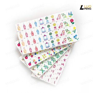 Wholesale American Acrylic <b>Mahjong</b> Tile <b>Set</b> Luxury 4-Layer Tortoise White Lotus Artwork <b>Mahjong</b> Tiles Custom - Product Image 3