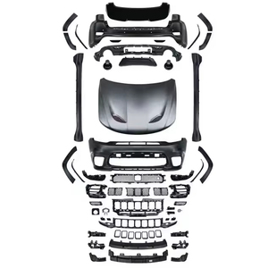 Actualización de alta calidad al kit de carrocería estilo <span class=keywords><strong>SRT</strong></span> con juegos de parachoques trasero delantero y capó para piezas de coche Jeep <span class=keywords><strong>Grand</strong></span> <span class=keywords><strong>Cherokee</strong></span> 2014-2021 - Product Image 1