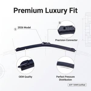 Spazzola Tergicristallo Senza Telaio in Gomma Naturale Certificata IATF 16949 2026 Compatibile con BMW Mercedes Benz <span class=keywords><strong>Audi</strong></span> - Product Image 1