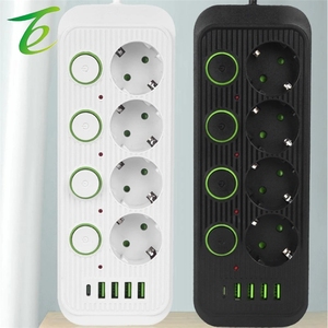 Norme européenne, prise <span class=keywords><strong>de</strong></span> spécification européenne, câble d'extension domestique à trou MTI, multiprise, interrupteur indépendant - Product Image 2